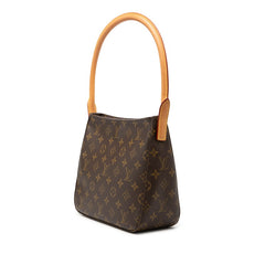 ルイ ヴィトン モノグラム ルーピングMM ショルダーバッグ ハンドバッグ M51146 ブラウン PVC レザー レディース LOUIS VUITTON 【中古】