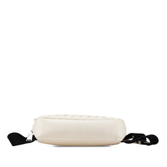 ボッテガヴェネタ イントレチャート ウエストバッグ クロスボディバッグ 60106 ホワイト レザー メンズ BOTTEGAVENETA 【中古】