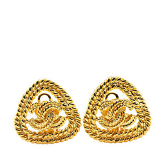 シャネル ココマーク トライアングル 三角 モチーフ イヤリング ゴールド メッキ レディース CHANEL 【中古】