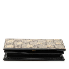 グッチ GGスプリーム ビー 蜂 二つ折り財布 コンパクトウォレット 508757 ベージュ PVC レザー レディース GUCCI 【中古】
