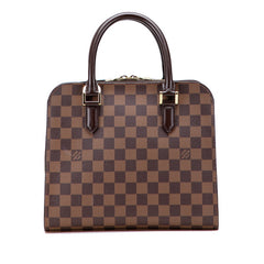 ルイ ヴィトン ダミエ トリアナ ハンドバッグ N51155 ブラウン PVC レザー レディース LOUIS VUITTON 【中古】