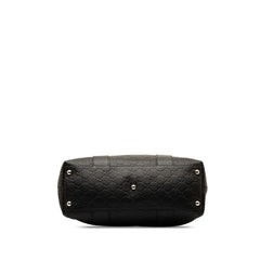 グッチ グッチシマ バンブー トートバッグ ハンドバッグ 355773 ブラック レザー レディース GUCCI 【中古】