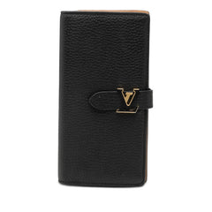 ルイ ヴィトン ヴェルティカル ウォレット 長財布 M81330 ノワール ブラック レザー レディース LOUIS VUITTON 【中古】
