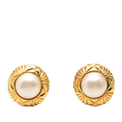 シャネル ヴィンテージ イヤリング ゴールド メッキ フェイクパール レディース CHANEL 【中古】