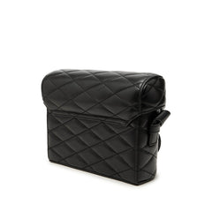 サンローラン YSLロゴ ジューン 斜め掛け ショルダーバッグ 710298 ブラック レザー レディース SAINT LAURENT 中古