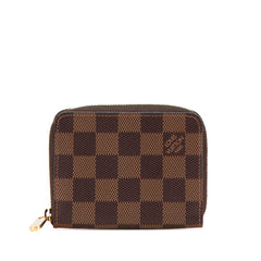 ルイ ヴィトン ダミエ ジッピー コインパース コインケース N63070 ブラウン PVC レディース LOUIS VUITTON 【中古】