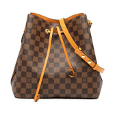 ルイ ヴィトン ダミエ ネオノエ ハンドバッグ ショルダーバッグ 2WAY N40213 ブラウン サフラン PVC レザー レディース LOUIS VUITTON 【中古】