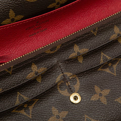 ルイ ヴィトン モノグラム ポルトフォイユ エミリー 長財布 M60136 ブラウン ルージュ PVC レザー レディース LOUIS VUITTON 【中古】