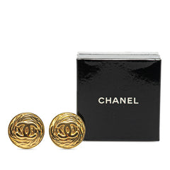 シャネル ヴィンテージ ココマーク ラウンド イヤリング ゴールド メッキ レディース CHANEL 【中古】