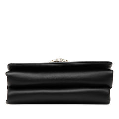 ヴェルサーチェ メデュ-サ フラップ チェーン ショルダーバッグ ブラック レザー レディース VERSACE 【中古】