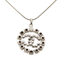 シャネル ココマーク ネックレス シルバー メタル ラインストーン レディース CHANEL 【中古】