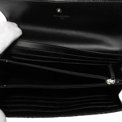 シャネル マトラッセ ココマーク 長財布 ブラック レザー レディース CHANEL 【中古】