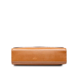 ロエベ ベラスケス ツイストハンドル ハンドバッグ ブラウン レザー レディース LOEWE 中古