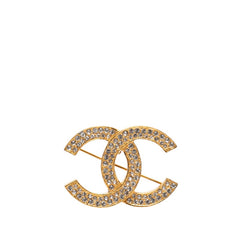 シャネル ココマーク ラインストーン ブローチ ゴールド メッキ レディース CHANEL 【中古】
