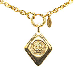 シャネル ココマーク ひし形 ネックレス ゴールド メッキ レディース CHANEL 【中古】