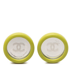 シャネル ココマーク ミラー イヤリング ゴールド グリーン メッキ プラスチック レディース CHANEL 【中古】