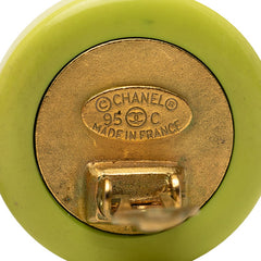 シャネル ココマーク ミラー イヤリング ゴールド グリーン メッキ プラスチック レディース CHANEL 【中古】