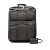 エルメス エールライン キャリーバッグ スーツケース グレー シルバー金具 キャンバス レディース HERMES 【中古】