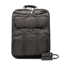 エルメス エールライン キャリーバッグ スーツケース グレー シルバー金具 キャンバス レディース HERMES 【中古】