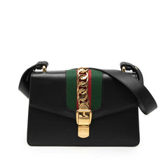 グッチ シェリーライン シルヴィ ショルダーバッグ 421882 ブラック マルチカラー レザー レディース GUCCI 【中古】