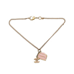 シャネル ココマーク 31 RUE CAMBON ル カンボン チェーン ブレスレット 06C刻印 ゴールド ピンク メッキ レディース CHANEL 【中古】