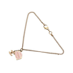 シャネル ココマーク 31 RUE CAMBON ル カンボン チェーン ブレスレット 06C刻印 ゴールド ピンク メッキ レディース CHANEL 【中古】