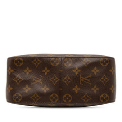 ルイ ヴィトン モノグラム ルーピングMM ショルダーバッグ ハンドバッグ M51146 ブラウン PVC レザー レディース LOUIS VUITTON 【中古】