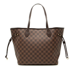 ルイ ヴィトン ダミエ ネヴァーフルMM ショルダーバッグ トートバッグ N51105 ブラウン PVC レザー レディース LOUIS VUITTON 中古
