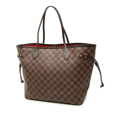 ルイ ヴィトン ダミエ ネヴァーフルMM ショルダーバッグ トートバッグ N51105 ブラウン PVC レザー レディース LOUIS VUITTON 中古