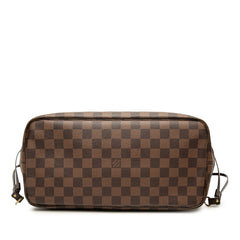 ルイ ヴィトン ダミエ ネヴァーフルMM ショルダーバッグ トートバッグ N51105 ブラウン PVC レザー レディース LOUIS VUITTON 中古