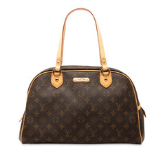 ルイ ヴィトン モノグラム モントグレイユGM ショルダーバッグ トートバッグ M95566 ブラウン PVC レザー レディース LOUIS VUITTON 【中古】