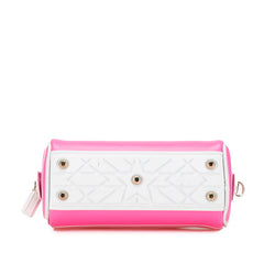 ディオール ヴァイブ ミニ ミニボウリングバッグ ハンドバッグ 2WAY ピンク ホワイト レザー レディース Dior 【中古】