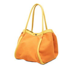 エルメス サックバガGM トートバッグ ショルダーバッグ イエロー オレンジ キャンバス レディース HERMES 【中古】