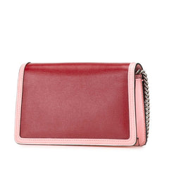 グッチ ディオニュソス チェーン 斜め掛け ショルダーバッグ 476432 レッド ピンク レザー レディース GUCCI 【中古】