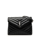 サンローラン ルル ミディアム チェーン ショルダーバッグ 574946 ブラック レザー レディース SAINT LAURENT 【中古】