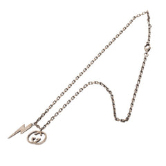 グッチ インターロッキング イナズマ モチーフ ネックレス シルバー SV925 シルバー レディース GUCCI 【中古】