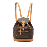 ルイ ヴィトン モノグラム ミニ モンスリ リュック バックパック M51137 ブラウン PVC レザー レディース LOUIS VUITTON 中古