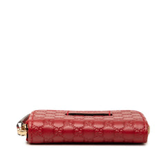 グッチ マイクログッチシマ コインケース 449896 レッド レザー レディース GUCCI 【中古】