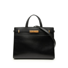 サンローラン マンハッタン ハンドバッグ ショルダーバッグ 2WAY 568702 ブラック レザー レディース SAINT LAURENT 【中古】