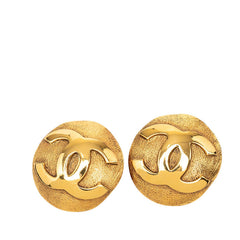 シャネル ヴィンテージ ココマーク ラウンド イヤリング ゴールド メッキ レディース CHANEL 【中古】