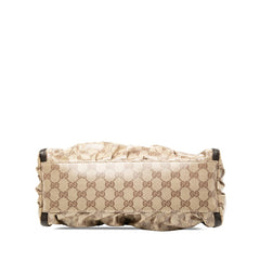 グッチ GGクリスタル アビー ワンショルダーバッグ ハンドバッグ 265692 ベージュ ブラウン PVC レザー レディース GUCCI 【中古】