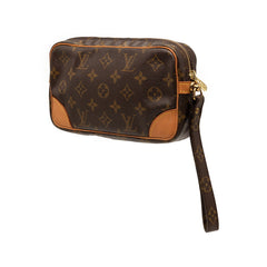 ルイ ヴィトン モノグラム マルリードラゴンヌPM セカンドバッグ クラッチバッグ M51827 ブラウン PVC レザー メンズ LOUIS VUITTON 【中古】