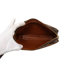 ルイ ヴィトン モノグラム マルリードラゴンヌPM セカンドバッグ クラッチバッグ M51827 ブラウン PVC レザー メンズ LOUIS VUITTON 【中古】