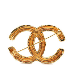 シャネル ココマーク ヨウガン 溶岩 ブローチ ゴールド メッキ レディース CHANEL 【中古】