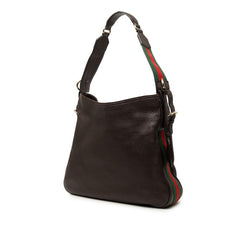 グッチ ウェビング ワンショルダーバッグ 247597 ブラウン レザー レディース GUCCI 【中古】