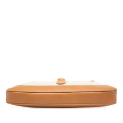 グッチ ジャッキー ハンドバッグ ショルダーバッグ 001 113 1390 ベージュ ブラウン キャンバス レザー レディース GUCCI 【中古】