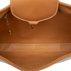 グッチ ジャッキー ハンドバッグ ショルダーバッグ 001 113 1390 ベージュ ブラウン キャンバス レザー レディース GUCCI 【中古】