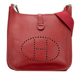 エルメス エブリンGM 1 アン ショルダーバッグ レッド ボルドー フィヨルド レディース HERMES 【中古】