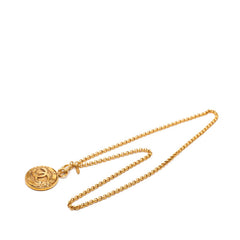 シャネル ヴィンテージ ココマーク ミラーネックレス ペンダント チェーン ローグ ゴールド メッキ レディース CHANEL 【中古】
