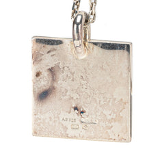 グッチ スクエア プレート チェーン ペンダントネックレス 223869 SV925 シルバー レディース GUCCI 【中古】